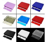 9COLOR Black White Blue Transparent Color Full Set Housing Case Cover Replacement for Wii Game Console Accessories w Retail Pack TRN Clear