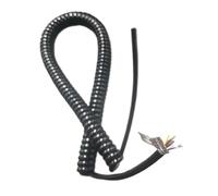 9Core 26AWG Spring Spiral Cable - 0.15mm² Shielded Telescopic Wire for Flexible Power Transmission, Black, 1pc(Stretch 12Meters)