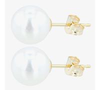 9ct 7.5 x 8mm Akoya Pearl Stud Earrings EOZ108PL