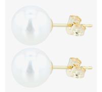 9ct 7.5 x 8mm Akoya Pearl Stud Earrings EOZ108PL