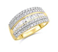 9ct Gold 1.25 Carat Diamond Band Ring - D6132-R
