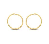 9ct Gold 14mm Plain Hinged Sleeper - G2225
