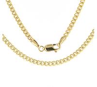 9ct Gold 3mm Semi Solid Close Curb Chain Necklace 26 Inch Long