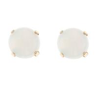 9ct gold 5mm CZ crystal birthstone stud earrings/Studs/Birthday/Giftbox[Opal (October)]