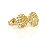 9ct Gold 7mm Round Celtic Knot Stud Earrings