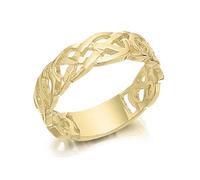 9ct Gold Celtic Weave Ring - 5mm - R1969-O