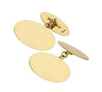 9ct Gold Classic Oval Cufflinks