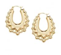 9ct Gold Creole Earrings ER407 - Premium Finish | Acotis Diamonds