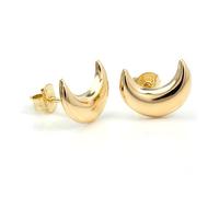 9ct Gold Crescent Moon Earring Studs/Ear Stud/Earring