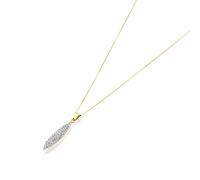 9ct Gold Crystal Ellipse Necklace - R82102