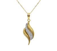 9ct Gold Crystal Flame Necklace - R82103