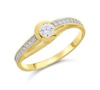 9ct Gold Cubic Zirconia Ring - R5982-T