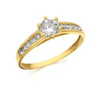 9ct Gold Cubic Zirconia Ring - R6553-O