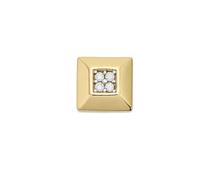 9ct Gold Cubic Zirconia Square Single Stud Earring - 7mm - G3412