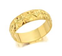 9ct Gold Diamond Cut Wedding Ring - 5mm - R4298-I