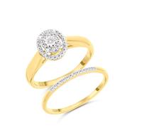 9ct Gold Diamond Engagement And Wedding Ring Set - 20pts - S3264-T