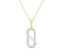 9ct Gold Diamond-Set Paperclip Necklace - D95209