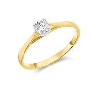 9ct Gold Diamond Solitaire Engagement Ring - 1/4ct - AGI Certificated - D5034-R