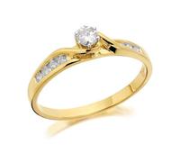 9ct Gold Diamond Twist Ring - 30pts - EXCLUSIVE - D5208-K