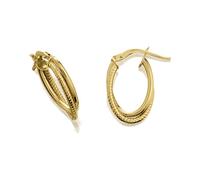 9ct Gold Double Hoop Earrings - 19mm - G41164