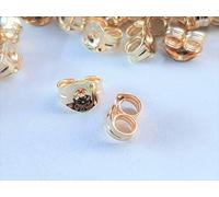 9ct Gold Earring Backs Butterfly Scrolls Push Fit 4.5mm x 3.5mm Small