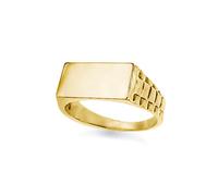 9ct Gold Engravable Presidential Initial Blank Plate Signet Ring - JIR005 Jewelco London Gold Q