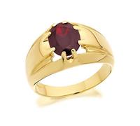 9ct Gold Gentleman's Garnet Signet Ring - EXCLUSIVE - R3774-P