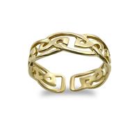 9ct Gold Intricate Celtic Filigree Band Toe Ring - JTR007 Jewelco London Gold One Size