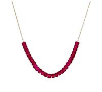 9ct Gold July Birthstone Ruby CZ Necklace