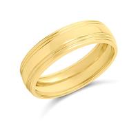 9ct Gold Lined Hollow D-Shaped Wedding Ring - 5mm - R4352-S