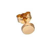 9ct Gold Mens Single Plain 4mm Round Stud Earring