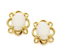9ct Gold Opal Earrings - 10mm - G0509