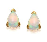 9ct Gold Pear Shaped Opal Stud Earrings - 6mm - G0440