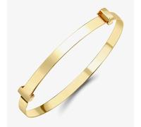 9ct Gold Plain Expandable Baby Bangle 111225127481 T.H.Baker Gold Small
