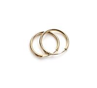 9ct Gold Plain Sleepers 13mm Hoops/Earrings