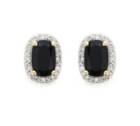 9ct Gold Sapphire And Diamond Stud Earrings - 8pts per pair - EXCLUSIVE - D5464