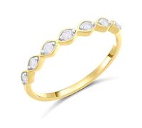 9ct Gold Seven Stone Diamond Half Eternity Ring - D80153