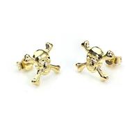 9ct Gold Skull & Crossbones Stud Earrings/Studs/Pirates