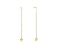 9ct Gold Star Pull Through Earrings