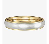 9ct Gold Two Colour 4mm Satin Court Ring R44E081-P