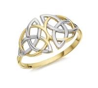 9ct Gold Two Colour Celtic Weave Ring - R1921-L