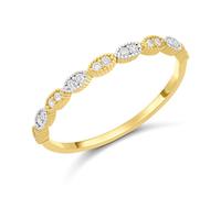 9ct Gold Two Colour Cubic Zirconia Ring - R6115-K