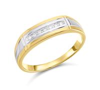 9ct Gold Two Colour Diamond Ring - 5pts - R3931-O