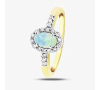 9ct Opal and Diamond Cluster Ring DOR341 N