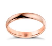 9ct Rose Gold 3mm Extra Heavyweight D Shape Ring