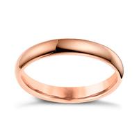 9ct Rose Gold 3mm Super Heavyweight Court Ring