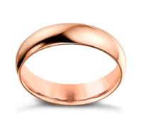 9ct Rose Gold 5mm Extra Heavyweight D Shape Ring