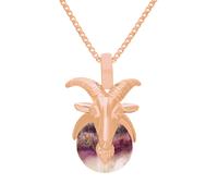 9ct Rose Gold Blue John Zodiac Capricorn 9mm Bead Pendant - Rose Gold ZDA-172