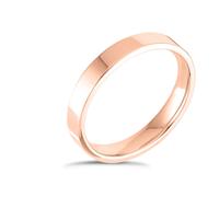 9ct Rose Gold Extra Heavy Flat Court 3mm Ring