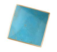 9ct Rose Gold Turquoise Hallmark Large Rhombus Ring - Gold FHM-346